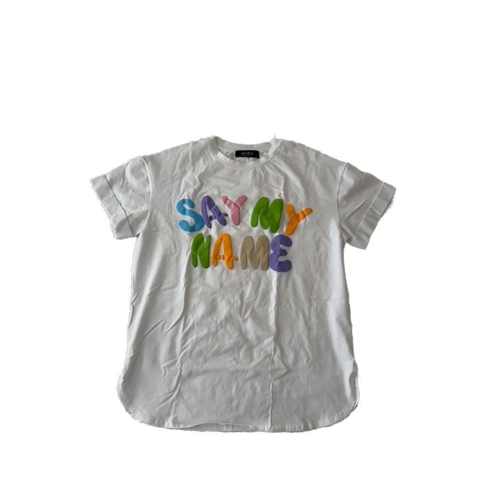 AKIRA Say My Name Puff Print T-Shirt Size M